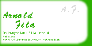 arnold fila business card